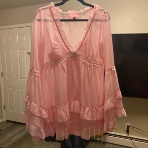 Pink ruffle dress